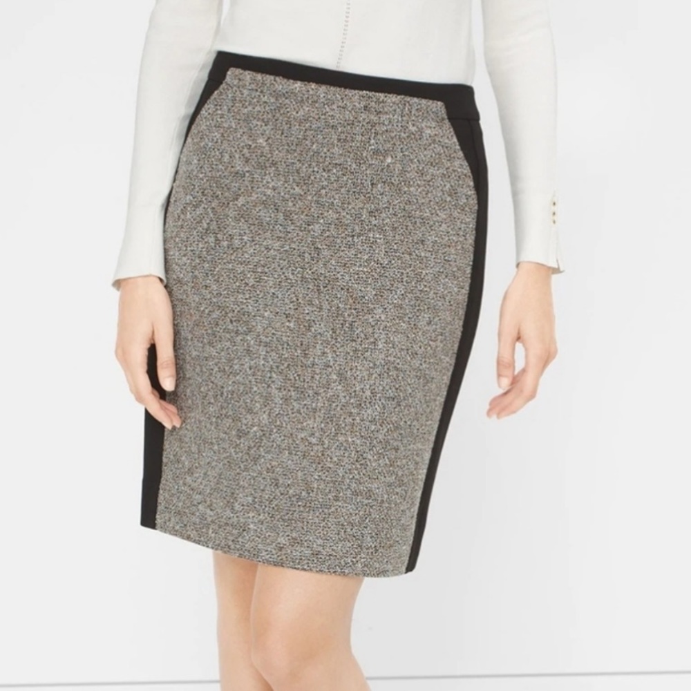 White House Black Market Grey tweed pencil skirt